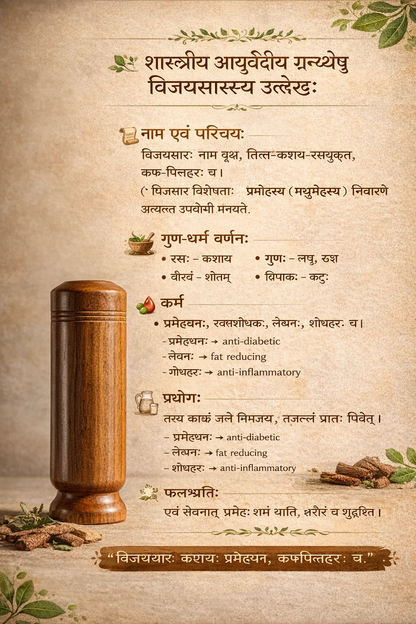 Ayurvedic Vijaysar Wooden Glass